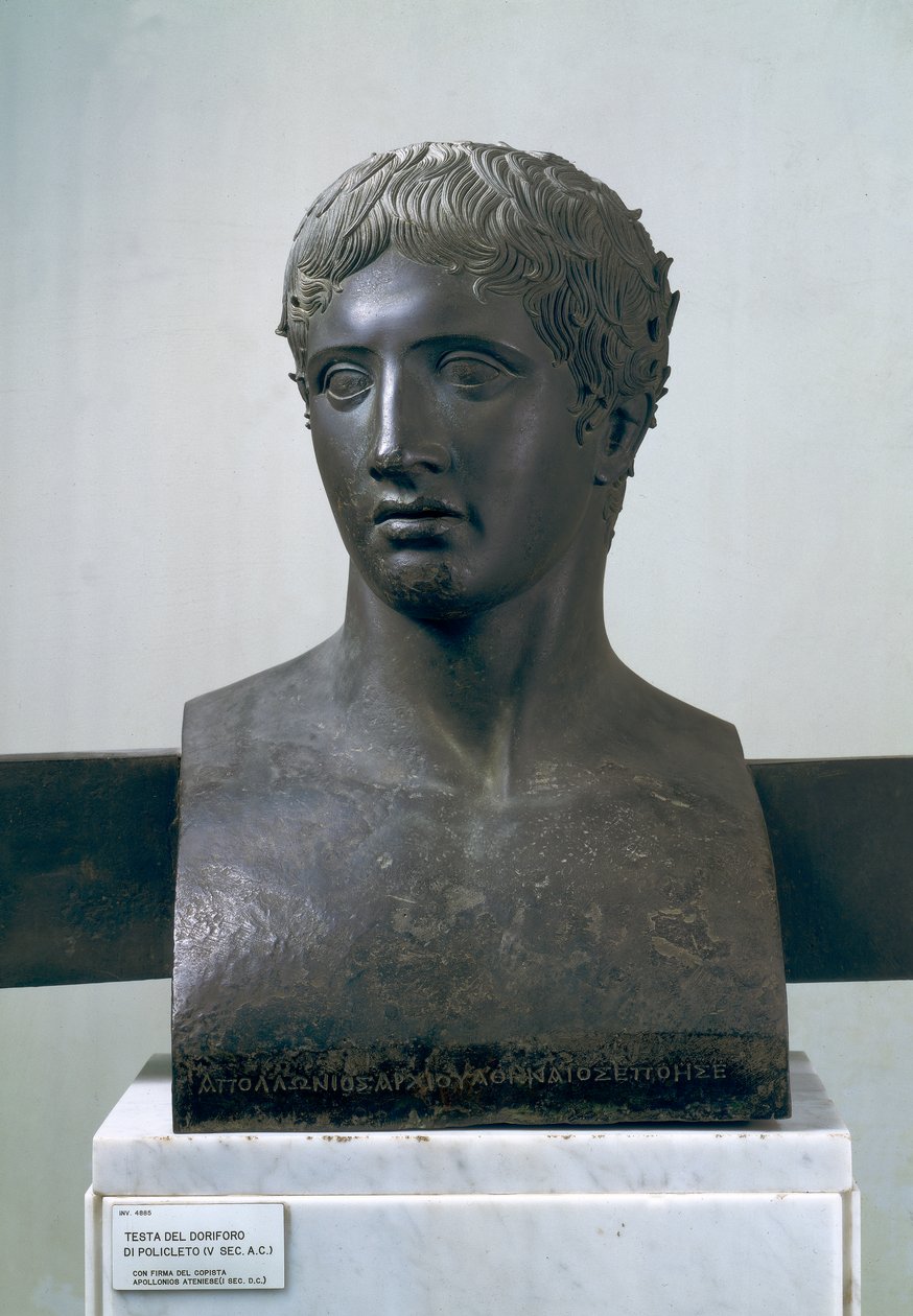 Leder av Doryphoros, etter Polykleitos (bronse) av Roman