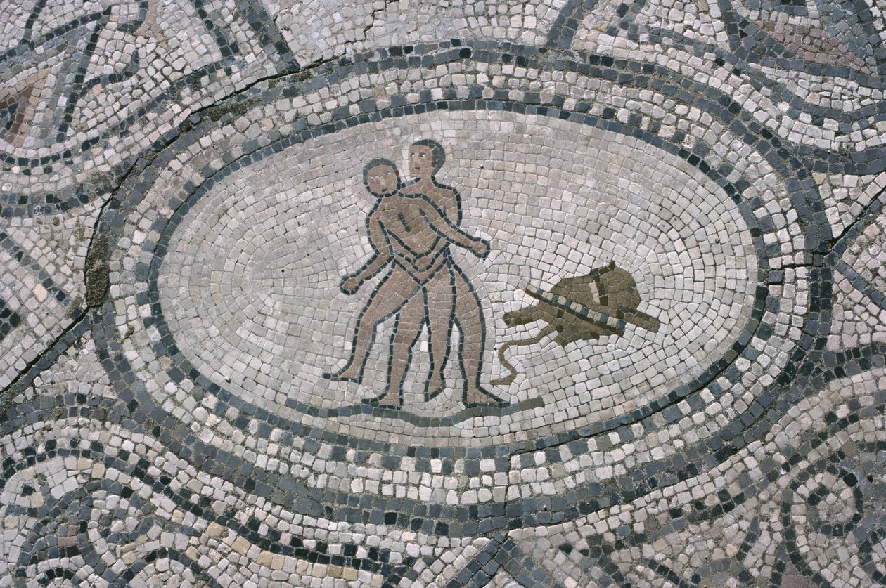 Hercules og Antaeus, fra gulvet i 