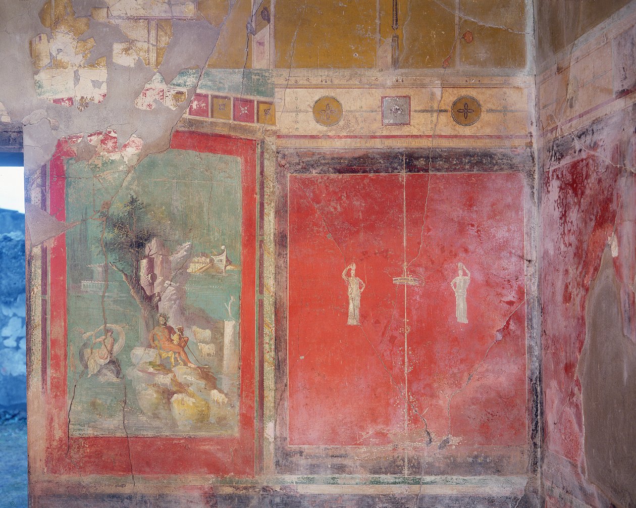 Herkules i Hesperidenes hage, fra prestens hus Amandus, ca. 15 f.Kr.-50 e.Kr. av Roman