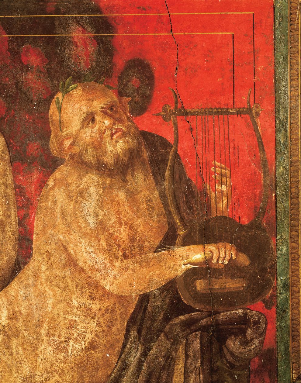 Innvielsesritualer fra Dionysos-kulten, freskomaleri fra Villa Dei Misteri av Roman