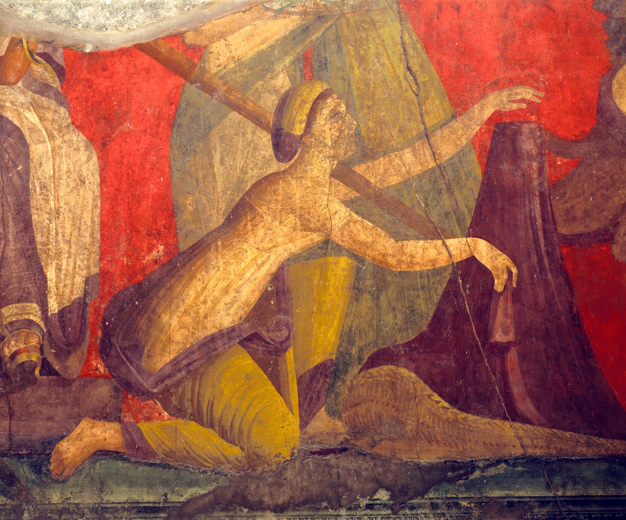 Innvielsesritualer fra Dionysos-kulten, freskomaleri fra Villa Dei Mysteri av Roman