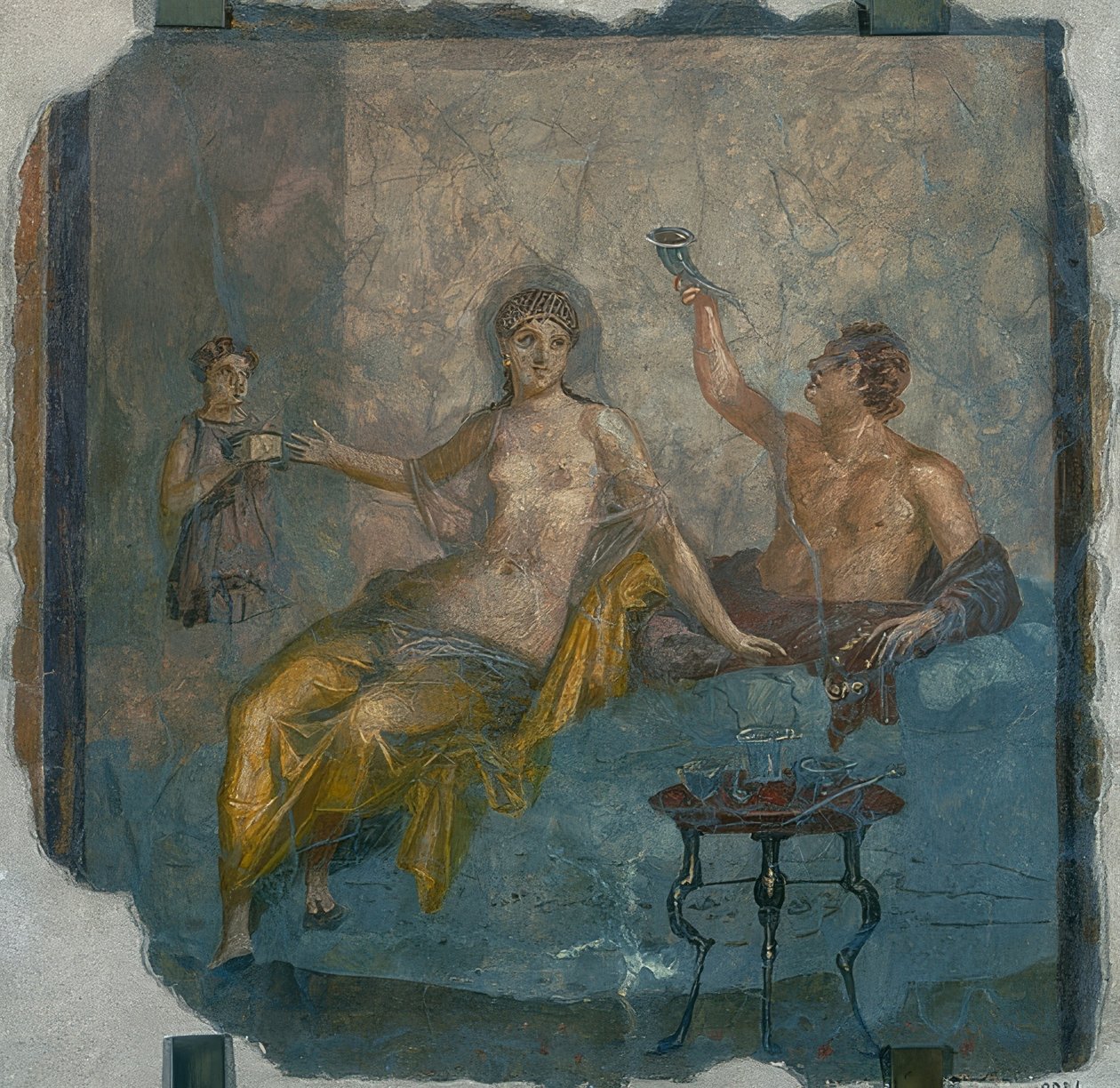 Ungdom og hetaera. Fra Herculaneum. Rundt 50-79 e.Kr av Roman