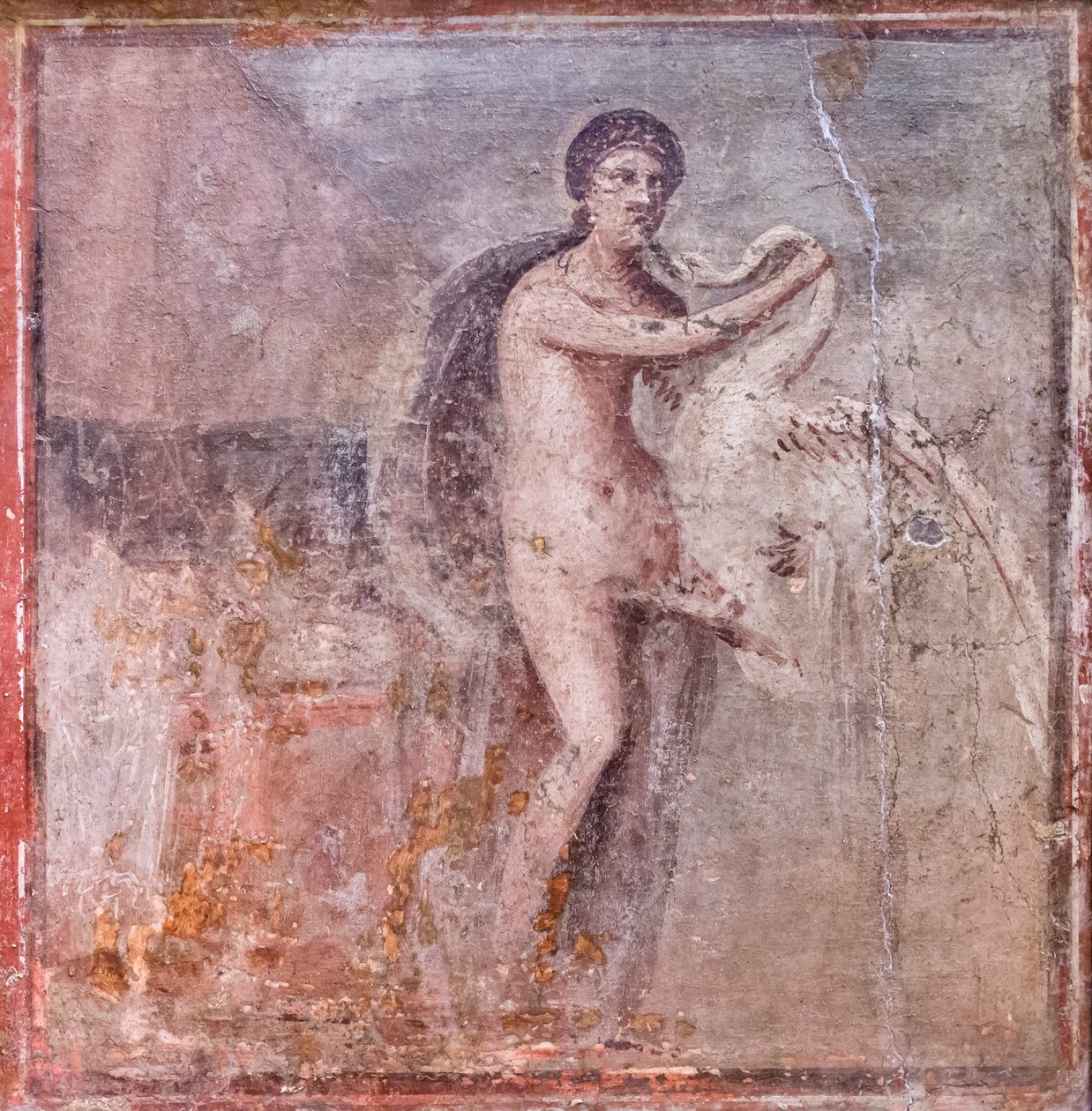 Leda og svanen, 50–79 e.Kr. (freske) av Roman