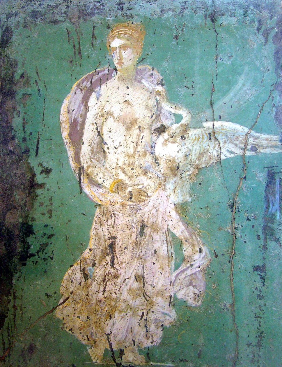 Leda og svanen, fresco, Pompeii av Roman