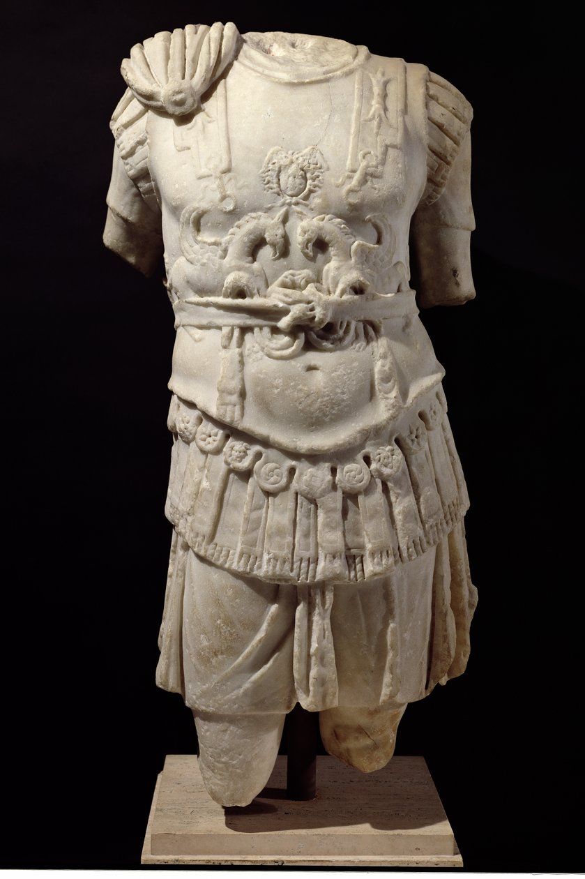 Loricate Torso, slutten av det 2. århundre e.Kr. (marmor) av Roman