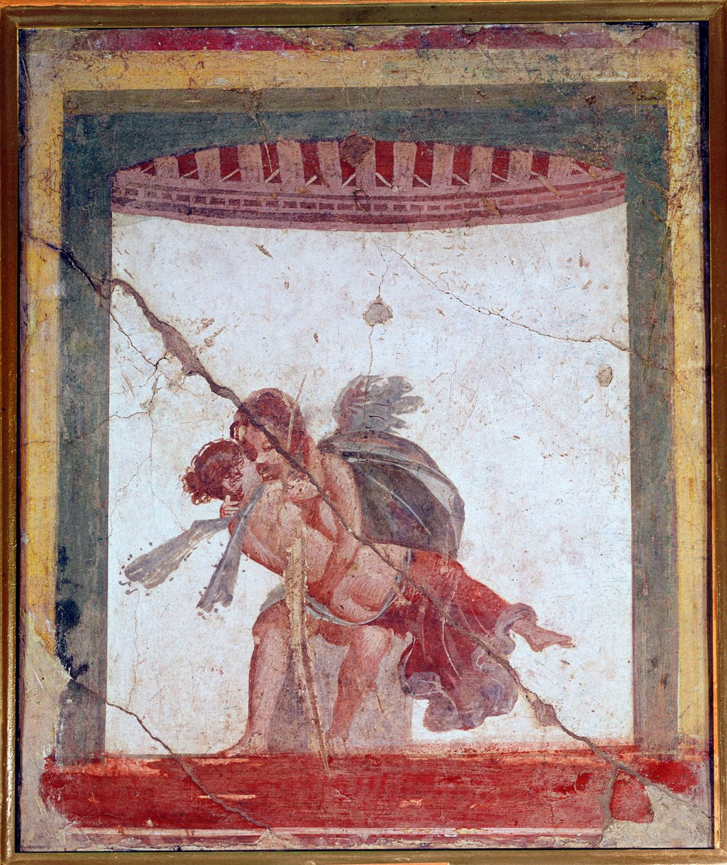 Kjærlighet og psyke (fresco, 60-80 e.Kr.) av Roman