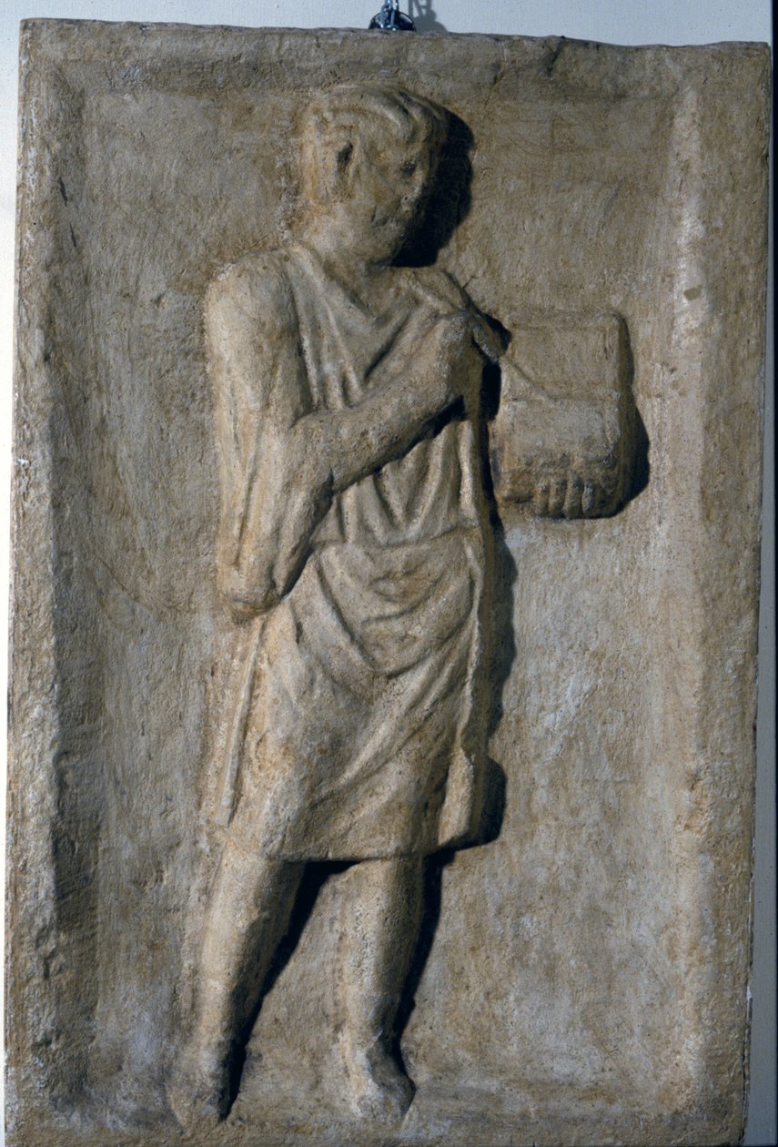 Lavromersk relieff fra det 3. århundre e.Kr. En skribent. av Roman