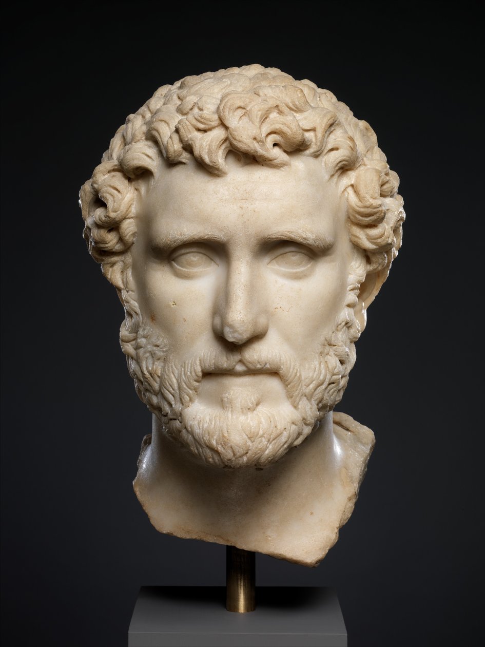 Marmorportrett av keiseren Antoninus Pius, ca. 138–161 e.Kr. (marmor) av Roman