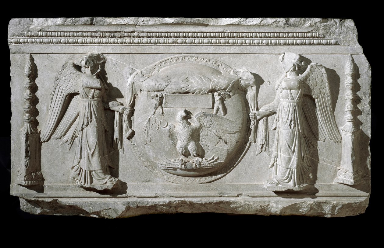Marmorreliefffragment fra Plaza de la Consolazione i Roma av Roman