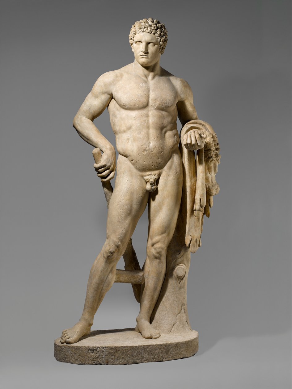 Marmorstatue av en ungdommelig Hercules, 69–96 e.Kr. (marmor) av Roman