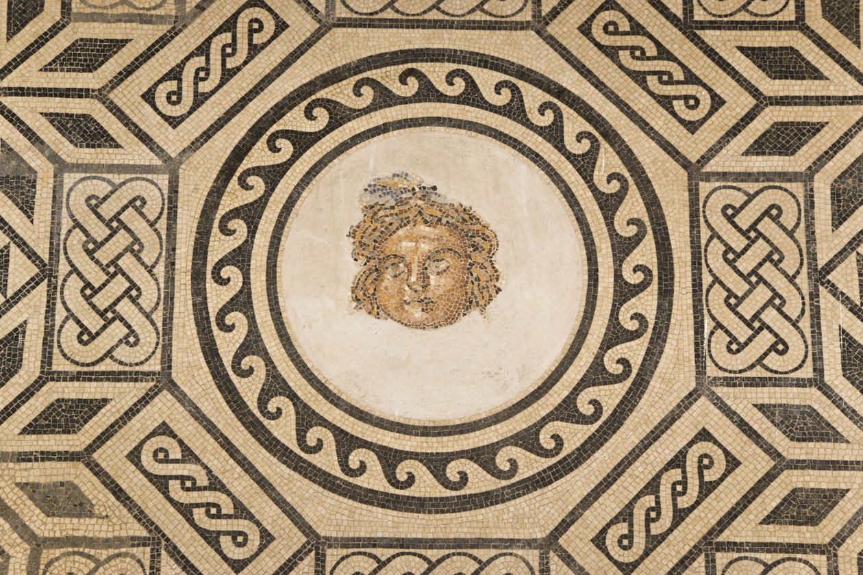 Mosaic of Medusa, i Hall of the Mosaics i Alcazar of the Christian Kings (mosaikk) av Roman