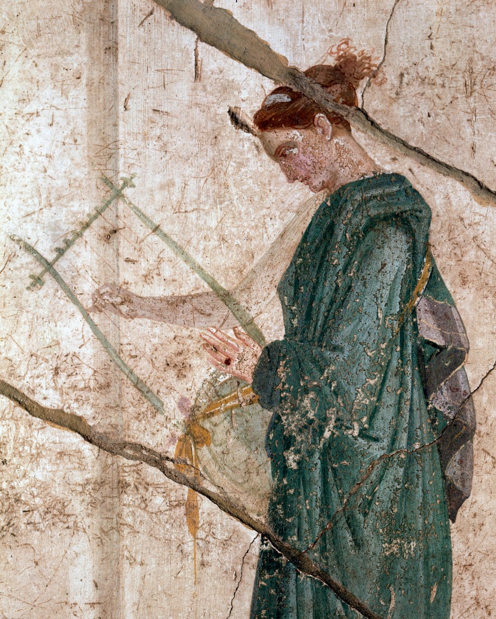 Panmusiker, blant nymfene (fresco av Roman