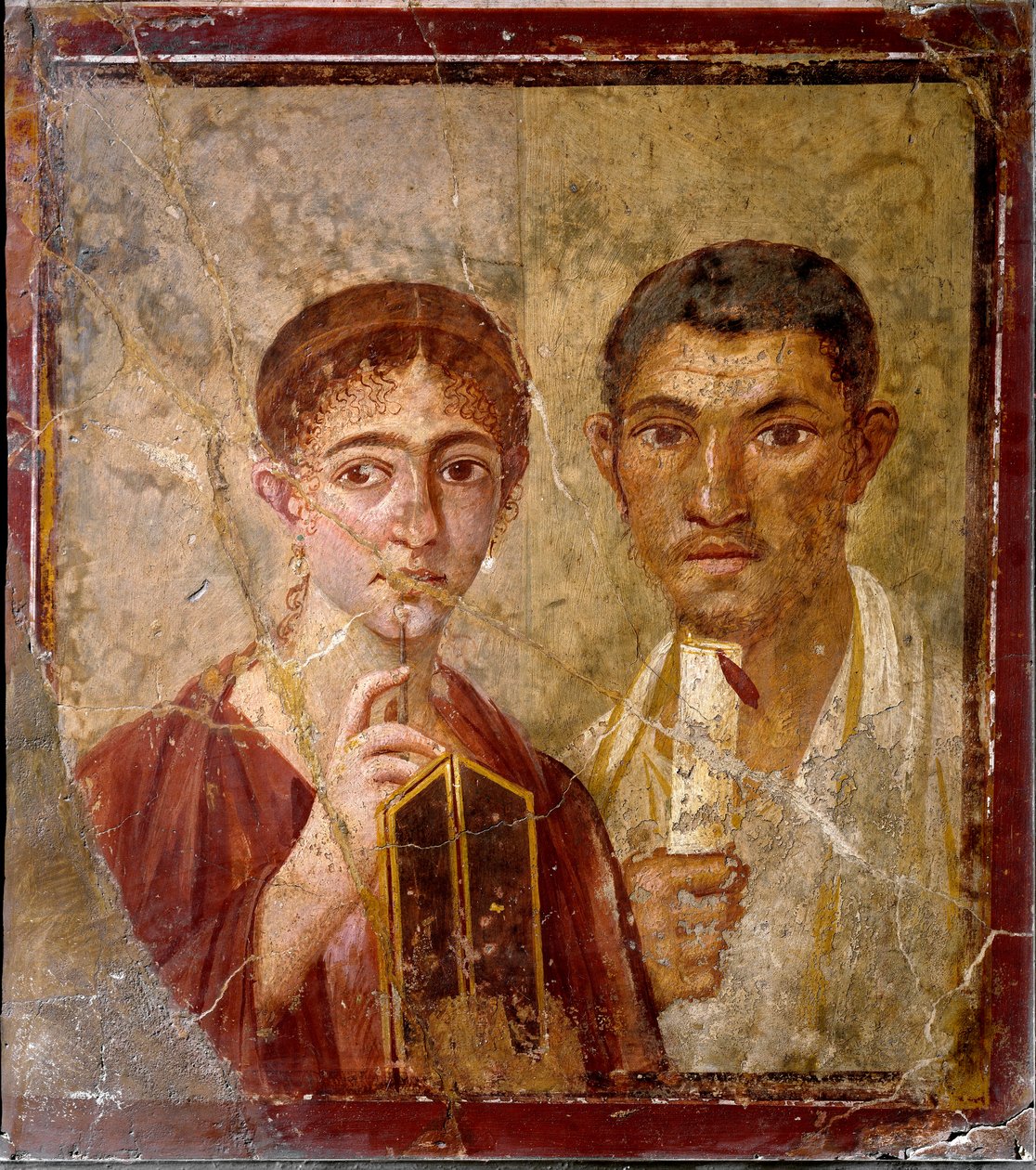 Pasquius Proculus og kone (fresco av Roman