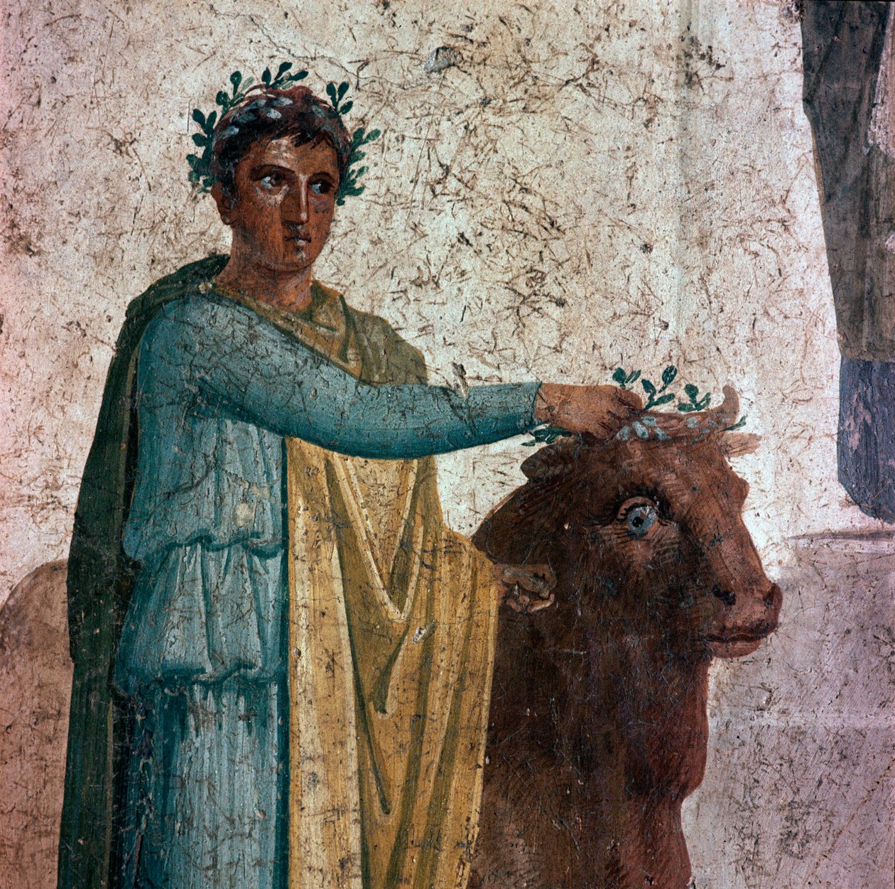 Pelias og nevøen hans Jason (fresko, 40-60 e.Kr.) av Roman