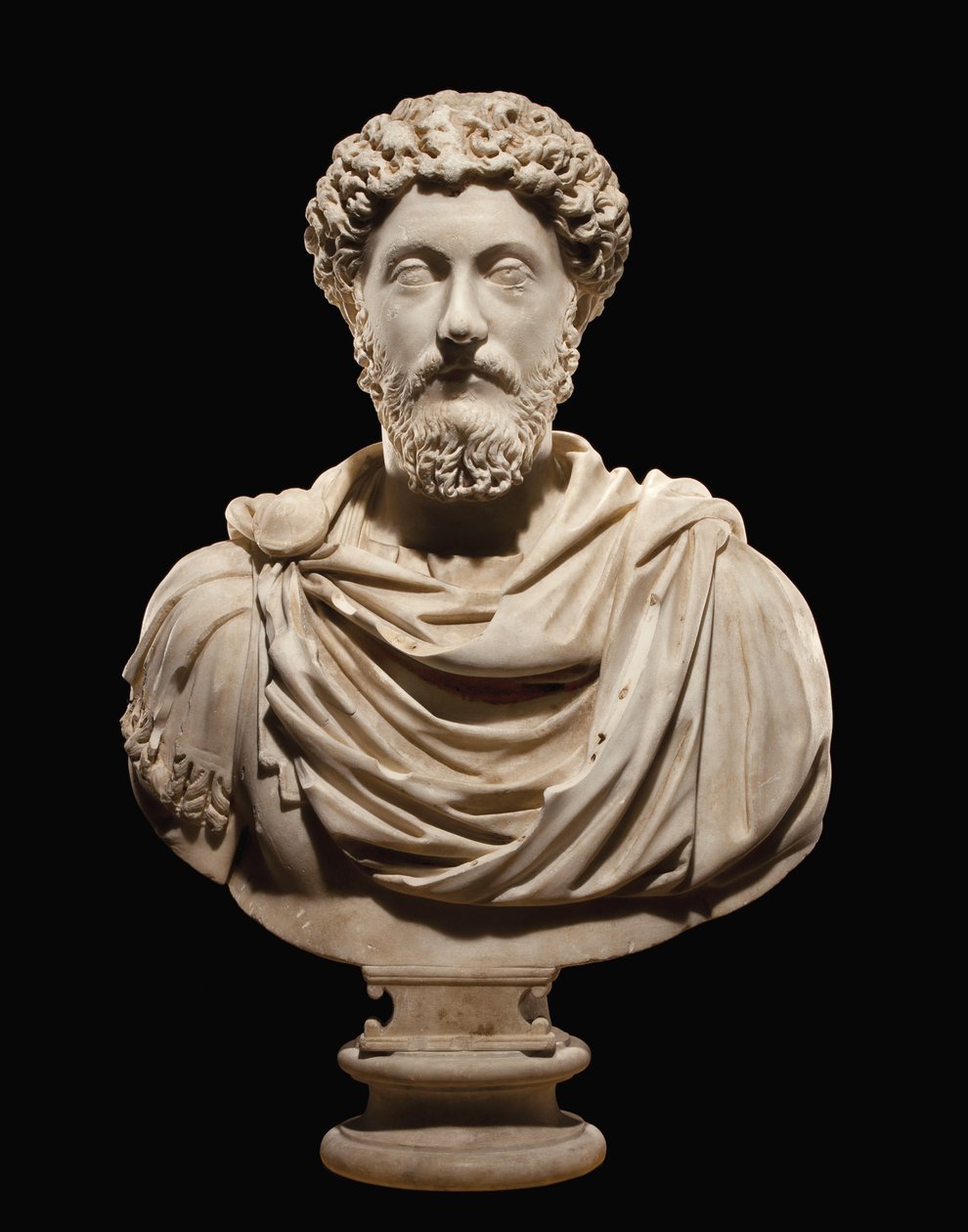 Portrettbyste av keiser Marcus Aurelius, ca. 170-180 e.Kr. (marmor) (se også 2819510-13) av Roman