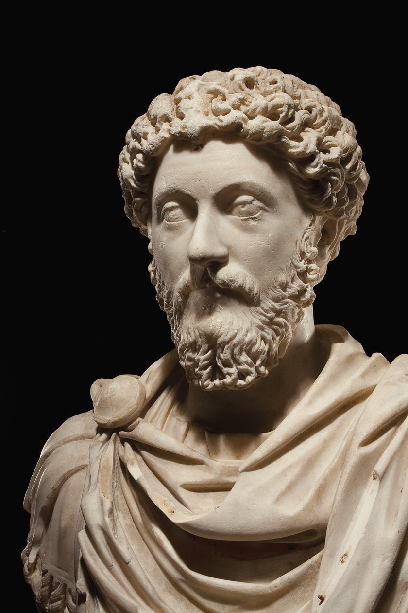 Portrettbyste av keiser Marcus Aurelius, ca. 170-180 e.Kr av Roman