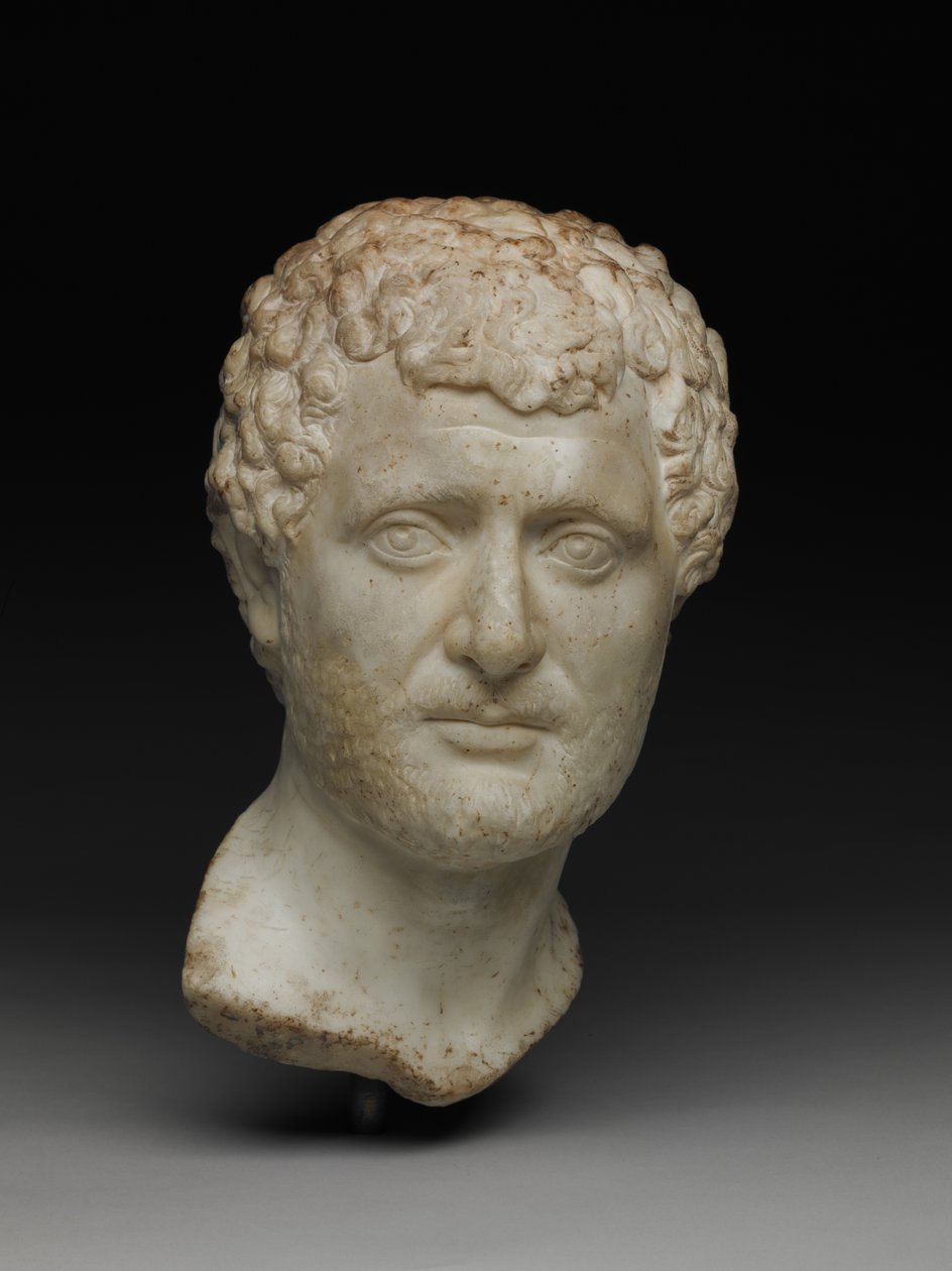 Portrett hode av en mann, c.A.D. 130-145 (marmor) av Roman