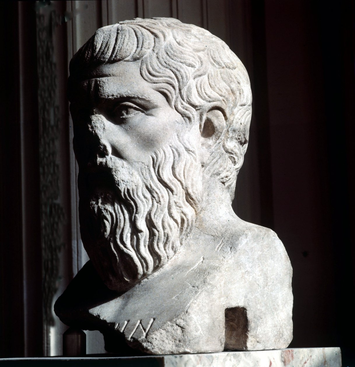 Portrett av Platon (-428 - -348), Louvre-museet, Paris. av Roman