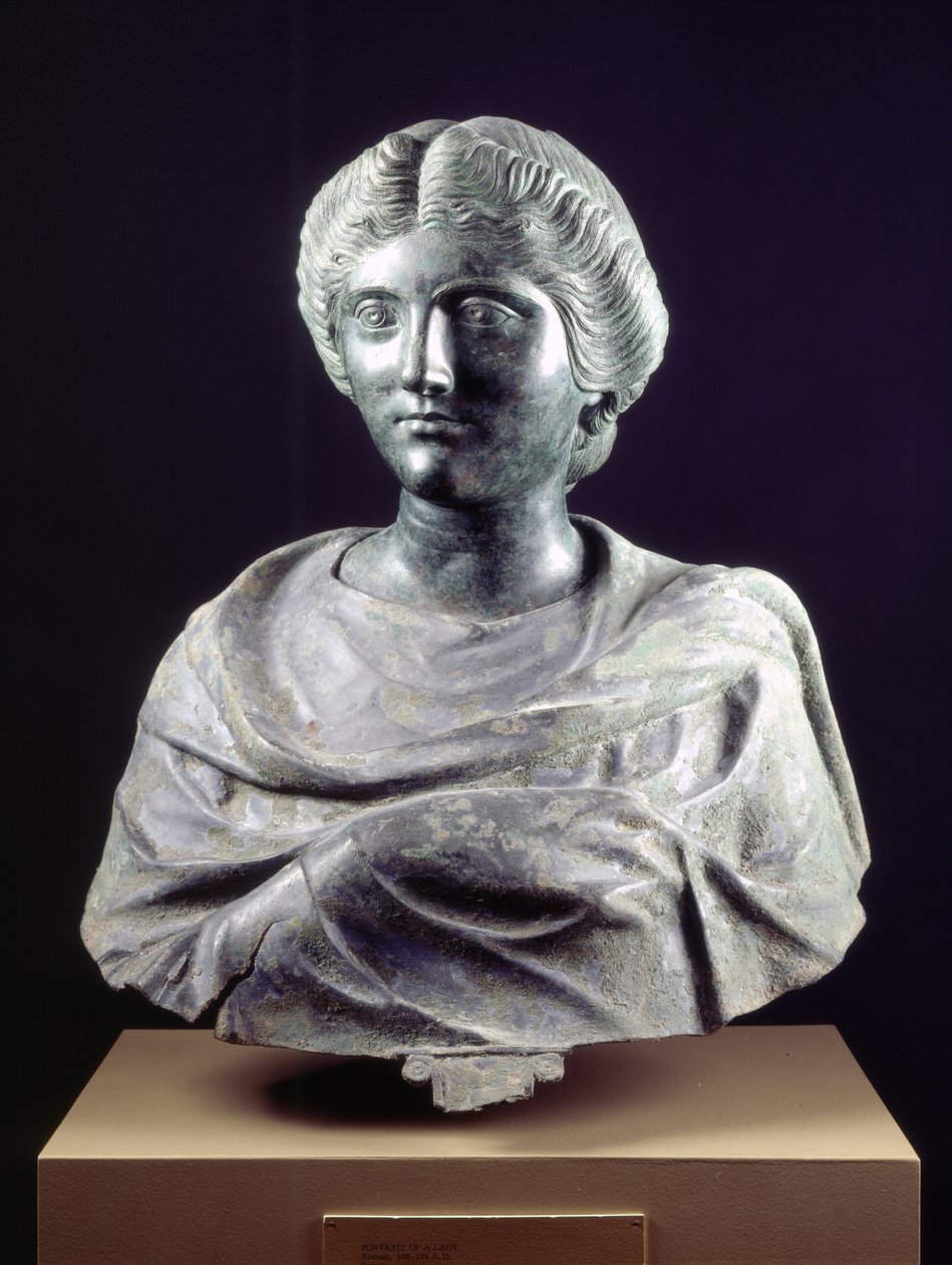 Portrett av en dame, muligens datteren til Marcus Aurelius (bronse) av Roman