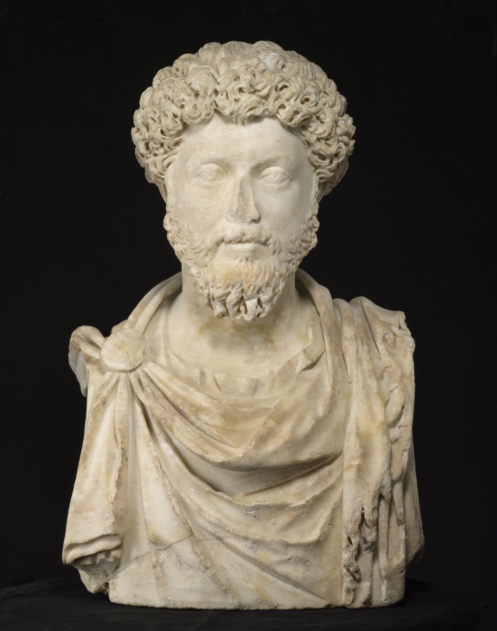 Portrett av keiseren Marcus Aurelius, sent 2. (marmor) av Roman
