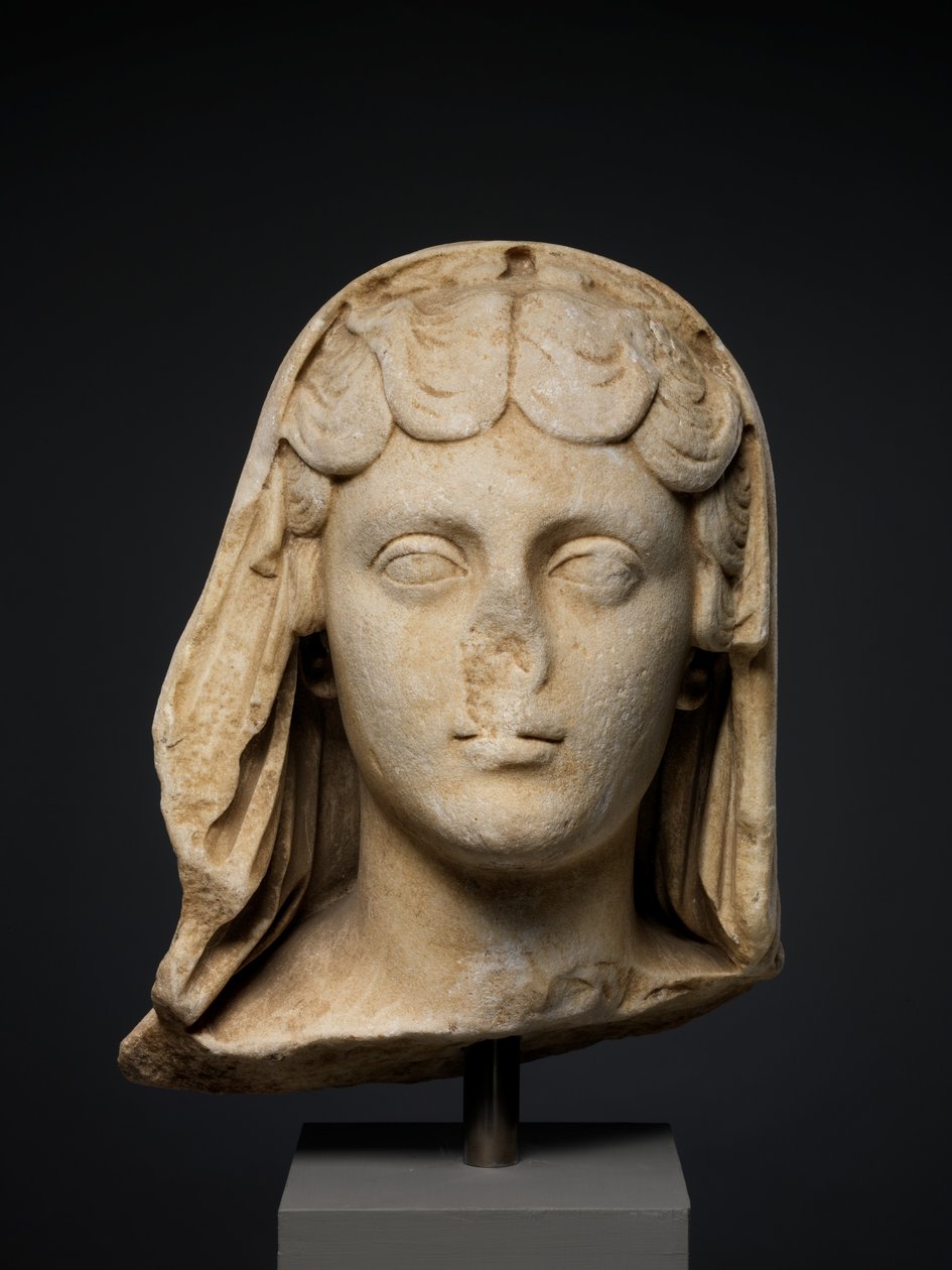 Portrett av keiserinne Faustina den yngre, ca. 161–180 e.Kr (marmor) av Roman