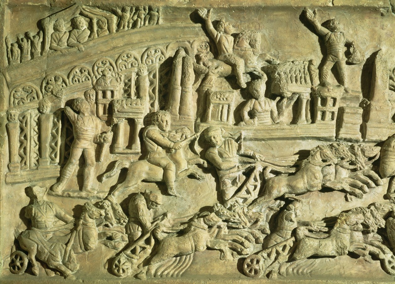 Relieff som viser spill på Circus Maximus av Roman