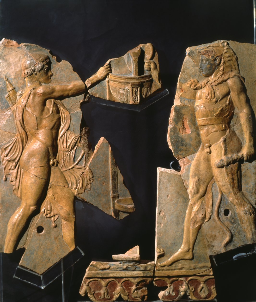 Relieff fra området til Apollo-tempelet, Palatinerhøyden, Roma (terrakotta) av Roman