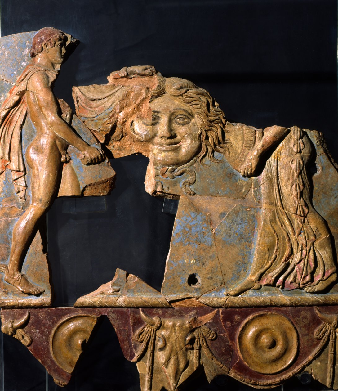 Relieff fra området til Apollo-tempelet, Palatinerhøyden, Roma (terrakotta) av Roman