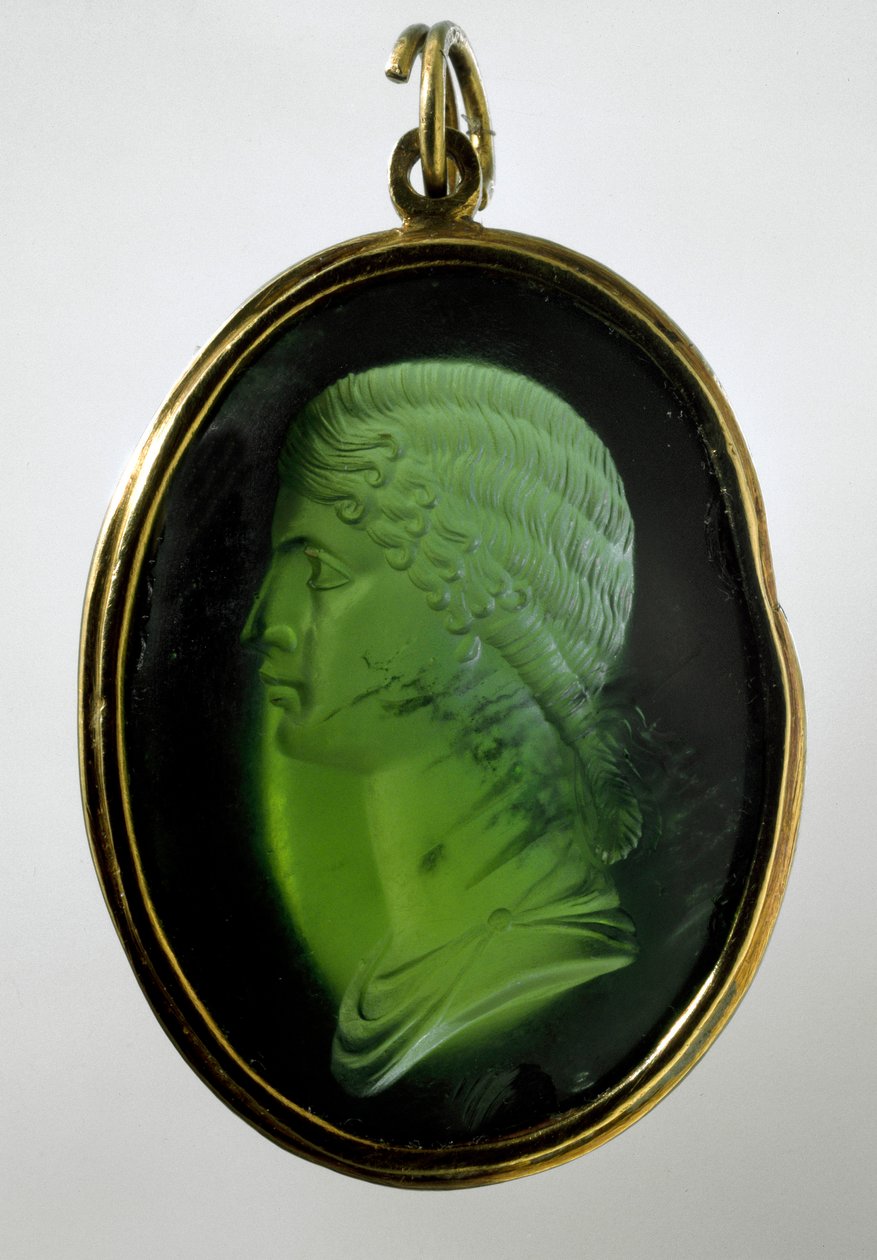 Romersk kunst: «Agrippina den yngre (15-59 e.Kr.) (Agrippina minor), datter av general Germanicus myrdet av Neron. Camee. Roma, Musei Capitolini av Roman