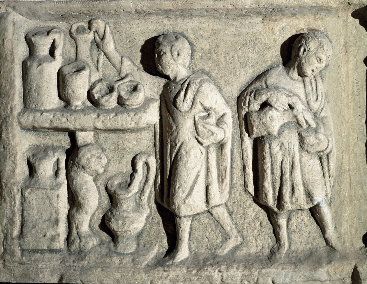Romersk kunst: "Domestic at Work" "1. århundre e.Kr. Roma, Museum of Roman Civilization av Roman