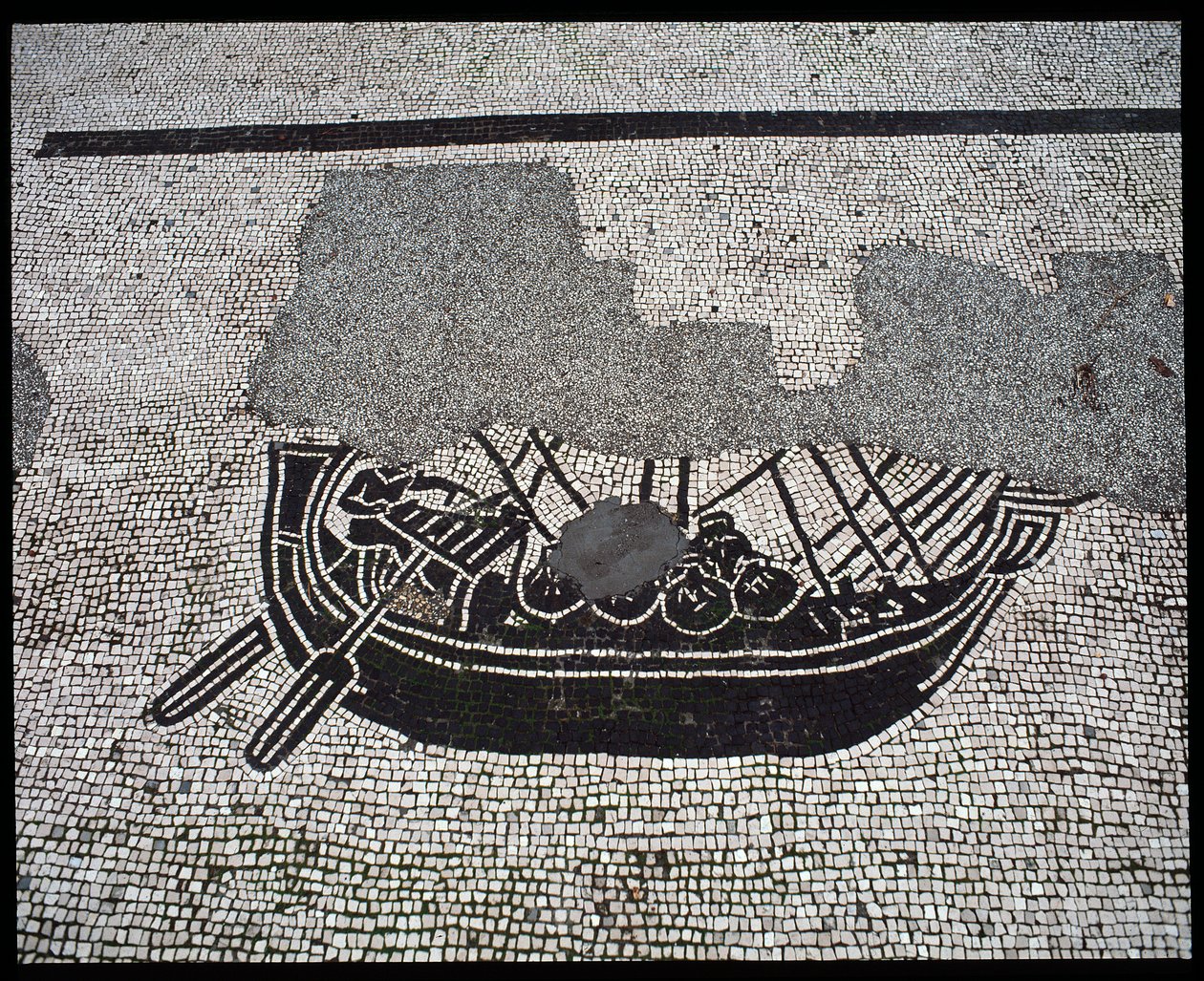 Romersk kunst: "Ship" Mosaic of the Seafarers Corporation, Place des Corporations av Roman