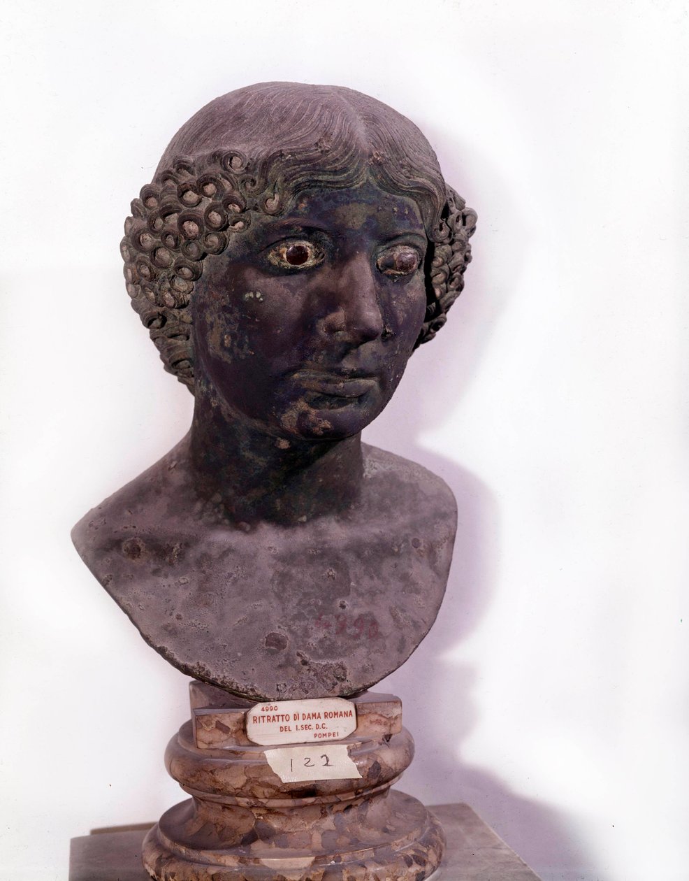 Romersk antikk: byste av romersk dame fra Pompeii (1. århundre e.Kr.). av Roman