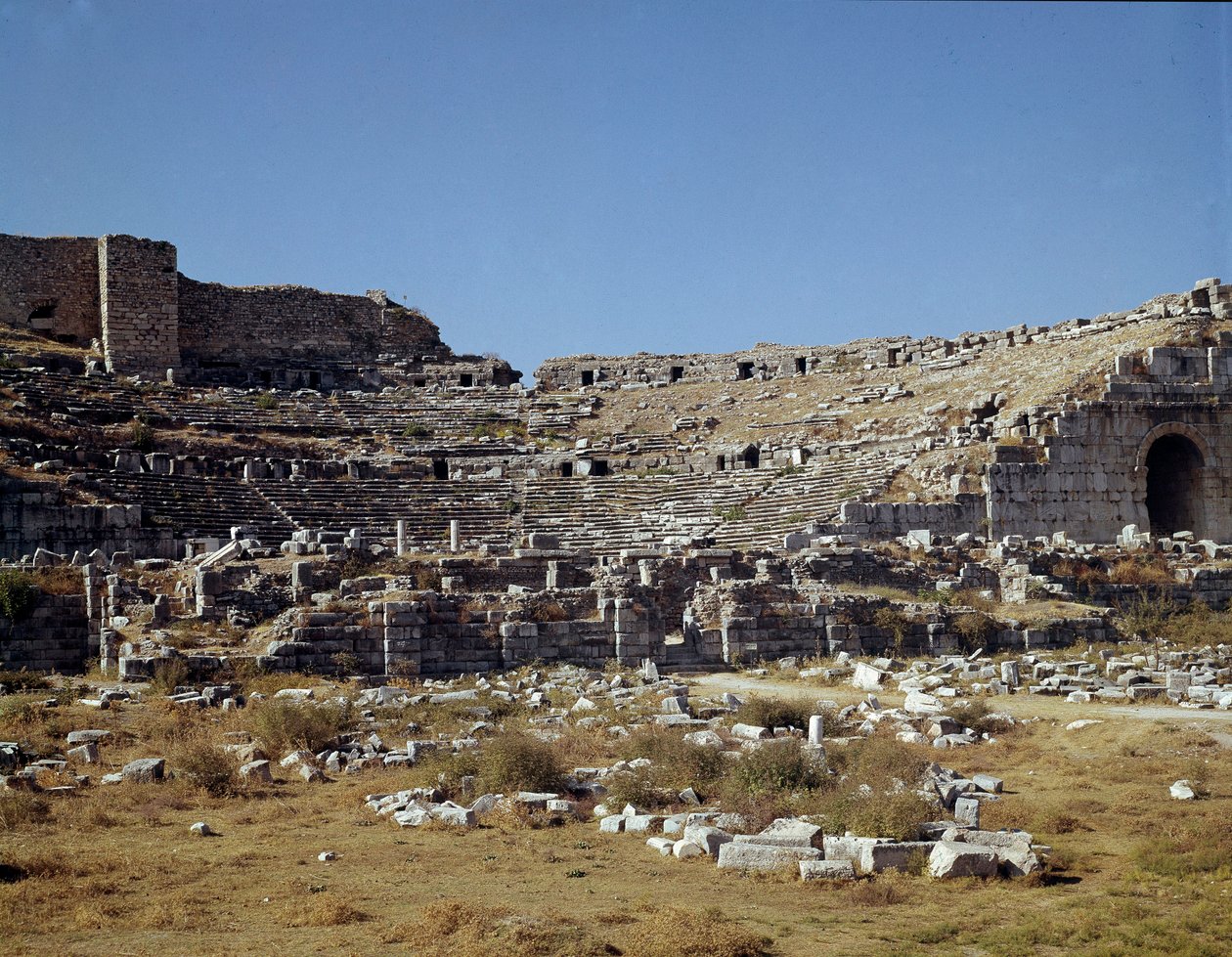 Romersk kunst, hellenistisk periode: teateret til Milet. 2. århundre. Tyrkia av Roman