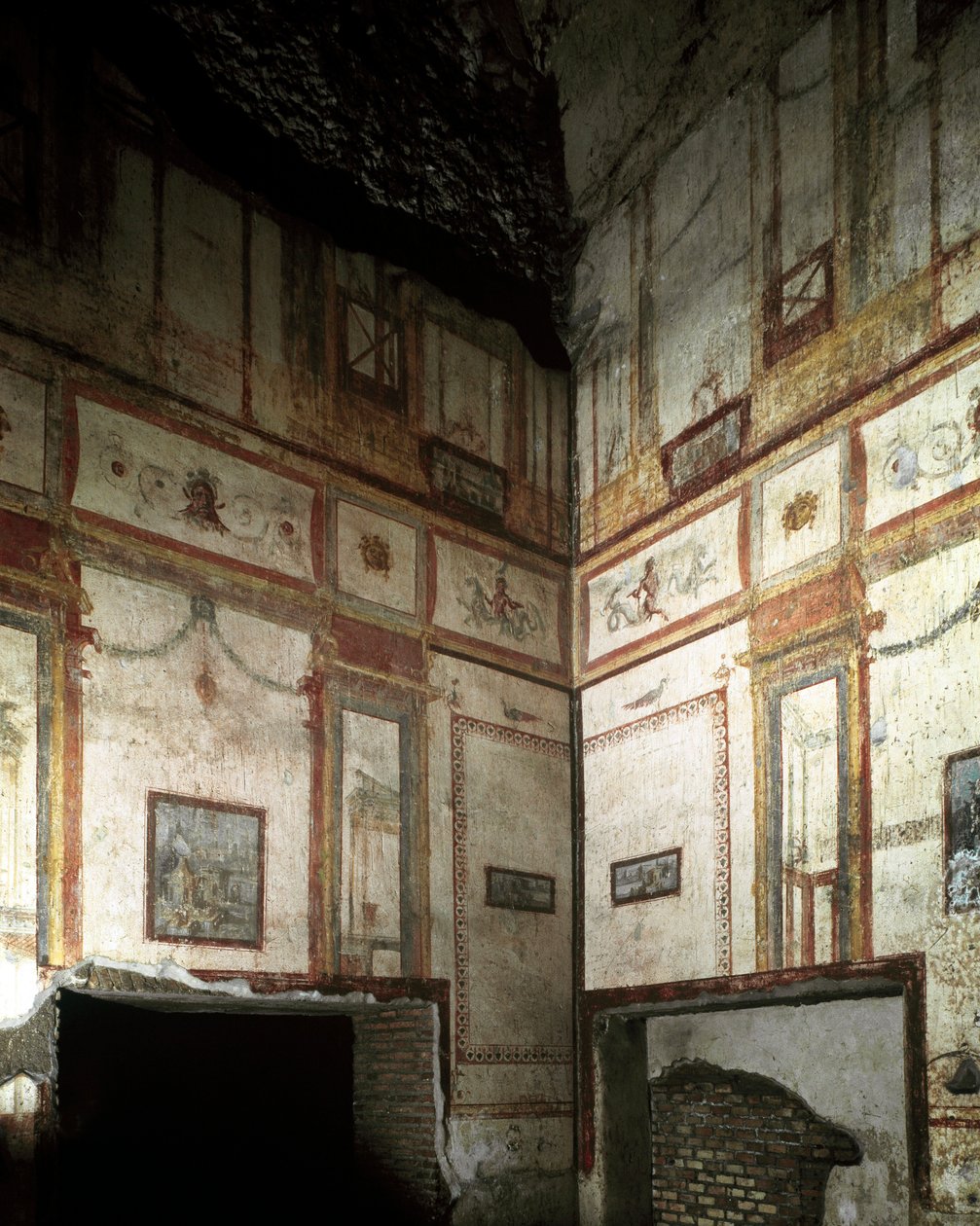 Romersk kunst: innvendig utsikt over domus aurea eller Doree House: keiserpalasset i det gamle Roma, bygget av Neron. Roma, Italia av Roman