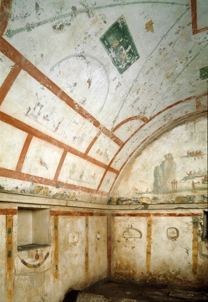 Romersk kunst: Utsikt over graven til Caivano. 100-150 e.Kr. Napoli, National Archaeological Museum av Roman