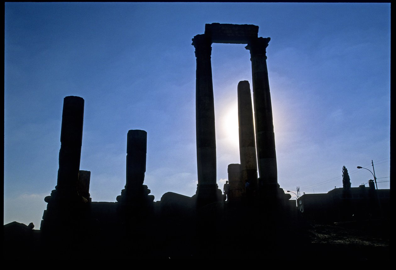 Romerske ruiner, Amman, Jordan, Midtøsten av Roman