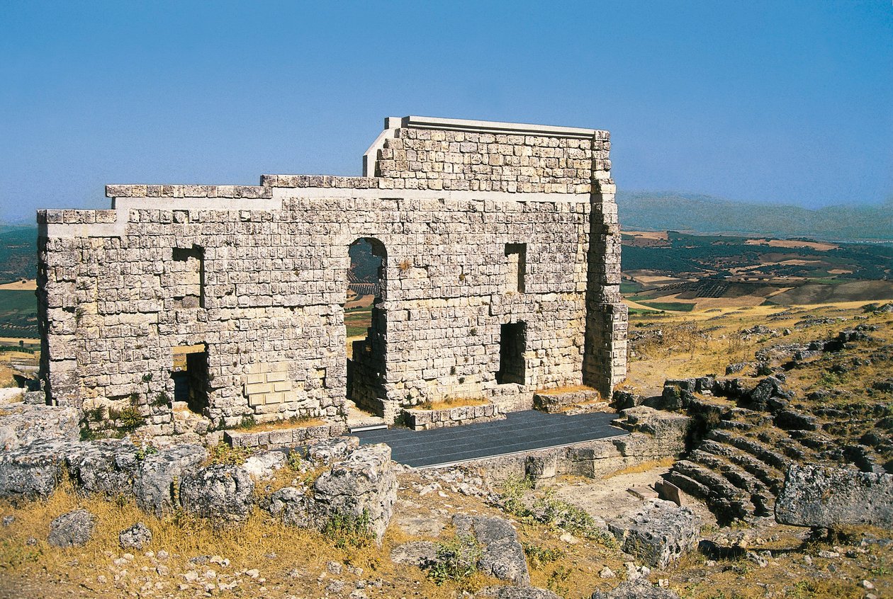 Ruinene av det romerske teateret, Acinipo, Ronda, Spania av Roman