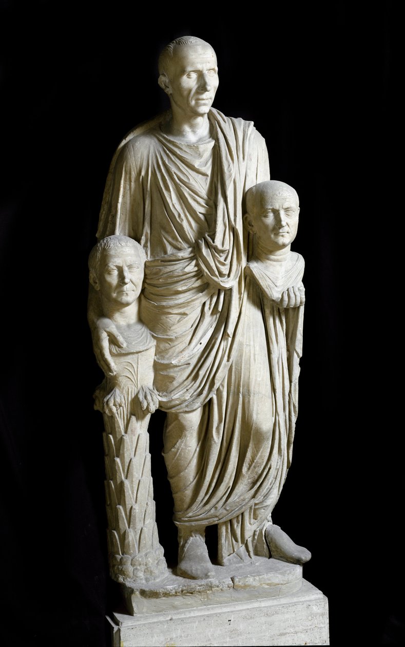 Statue Barberini: Patrician som bærer bystene av to forfedre av Roman