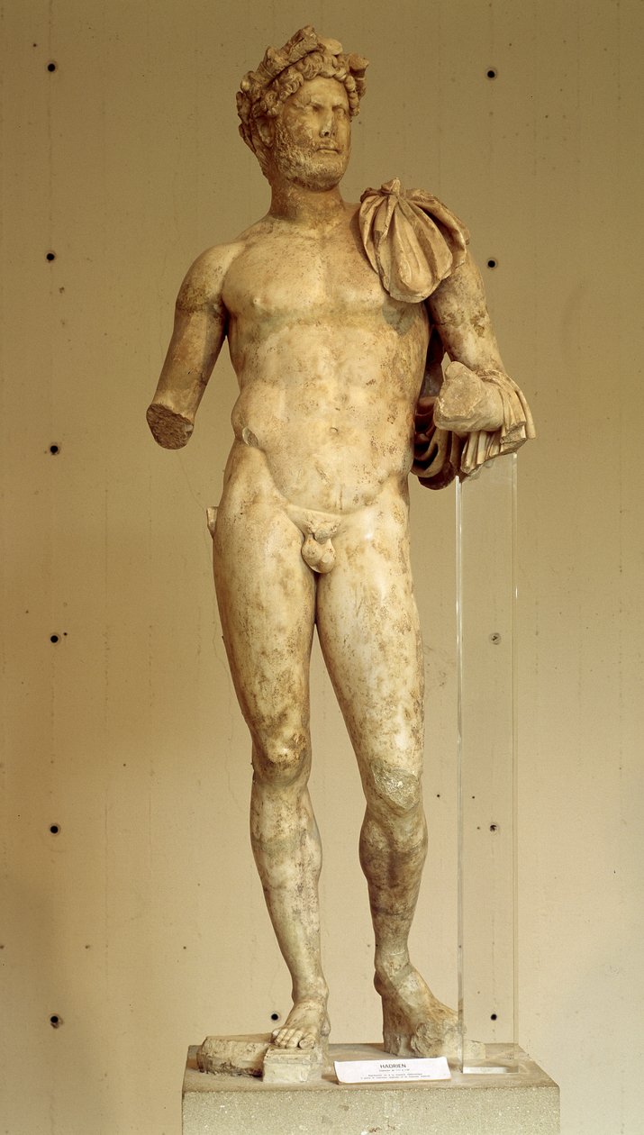 Statue av keiser Hadrian (Adrien) - Arkeologisk museum i Vaison-la-Romaine, 2. århundre av Roman