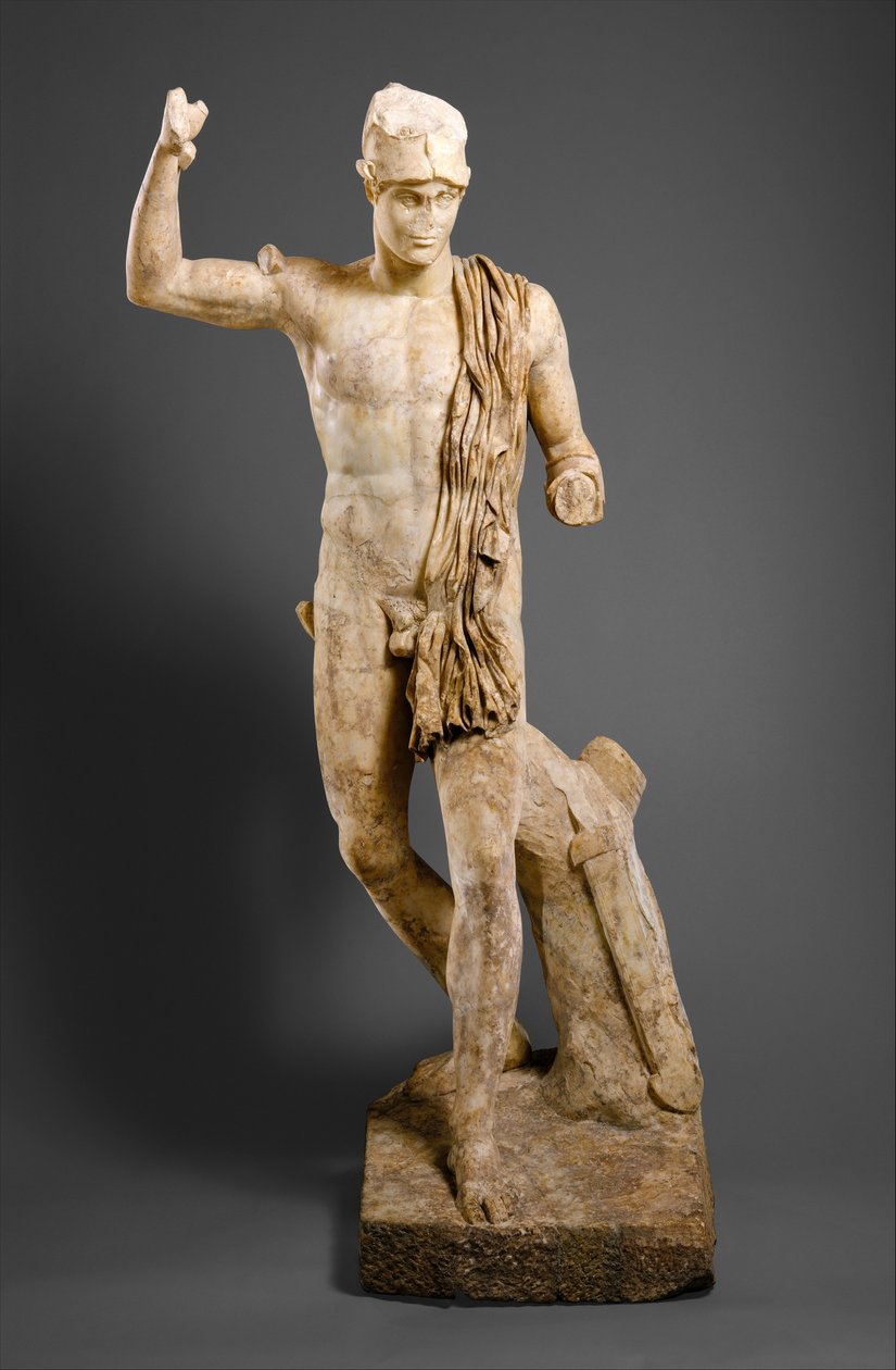 Statue av en såret kriger, ca. 138–181 e.Kr. (marmor) av Roman