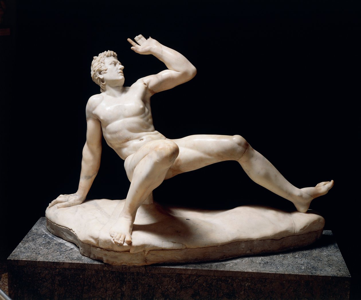 Statue av en fallende Gallia, kopi av en Pergamon-skoleoriginal fra det 3. århundre f.Kr. (marmor) av Roman