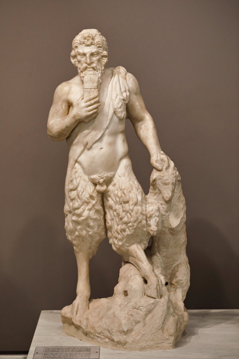 Statue av guden Pan, 2. århundre av Roman