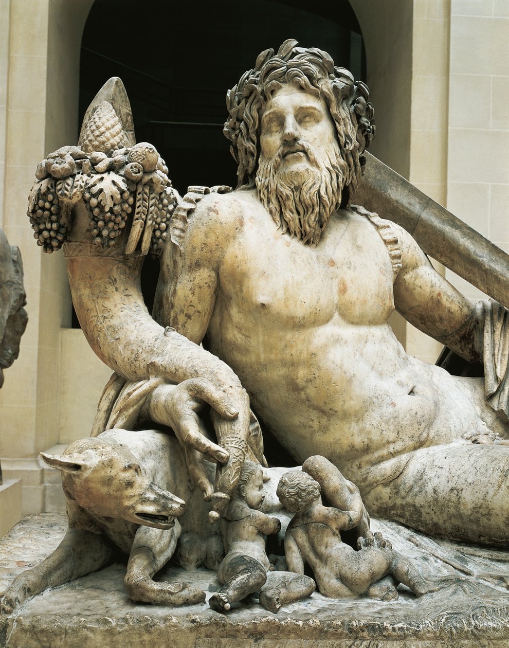 Statue som representerer elven Tiber (marmor) av Roman