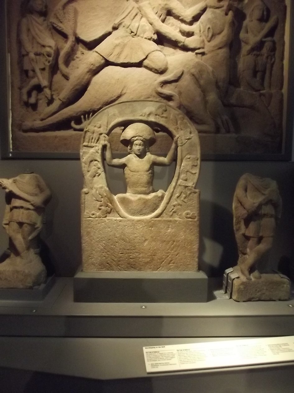 Fødselen til Mithras fra Mithraeum ved Housesteads, 3. århundre e.Kr av Roman