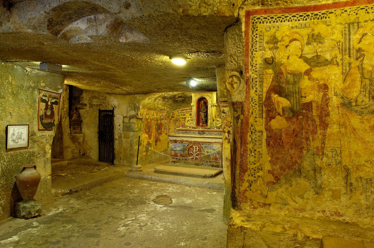 Utsikt over katakombene til Saint Agatha i Rabat, Malta (bilde) av Roman