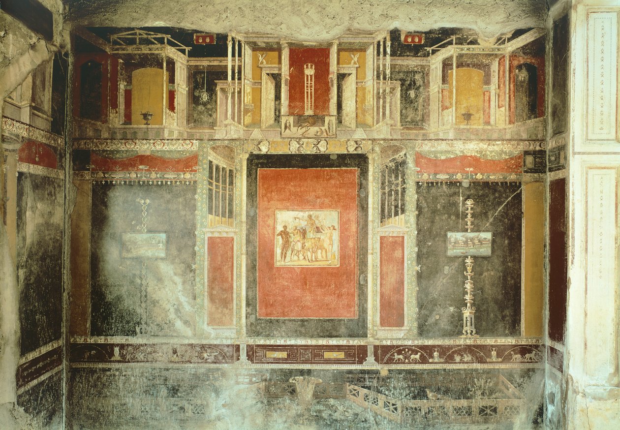 freske fra huset til Marco Lucrezio Fronto, Pompeii, Campania, romersk sivilisasjon av Roman