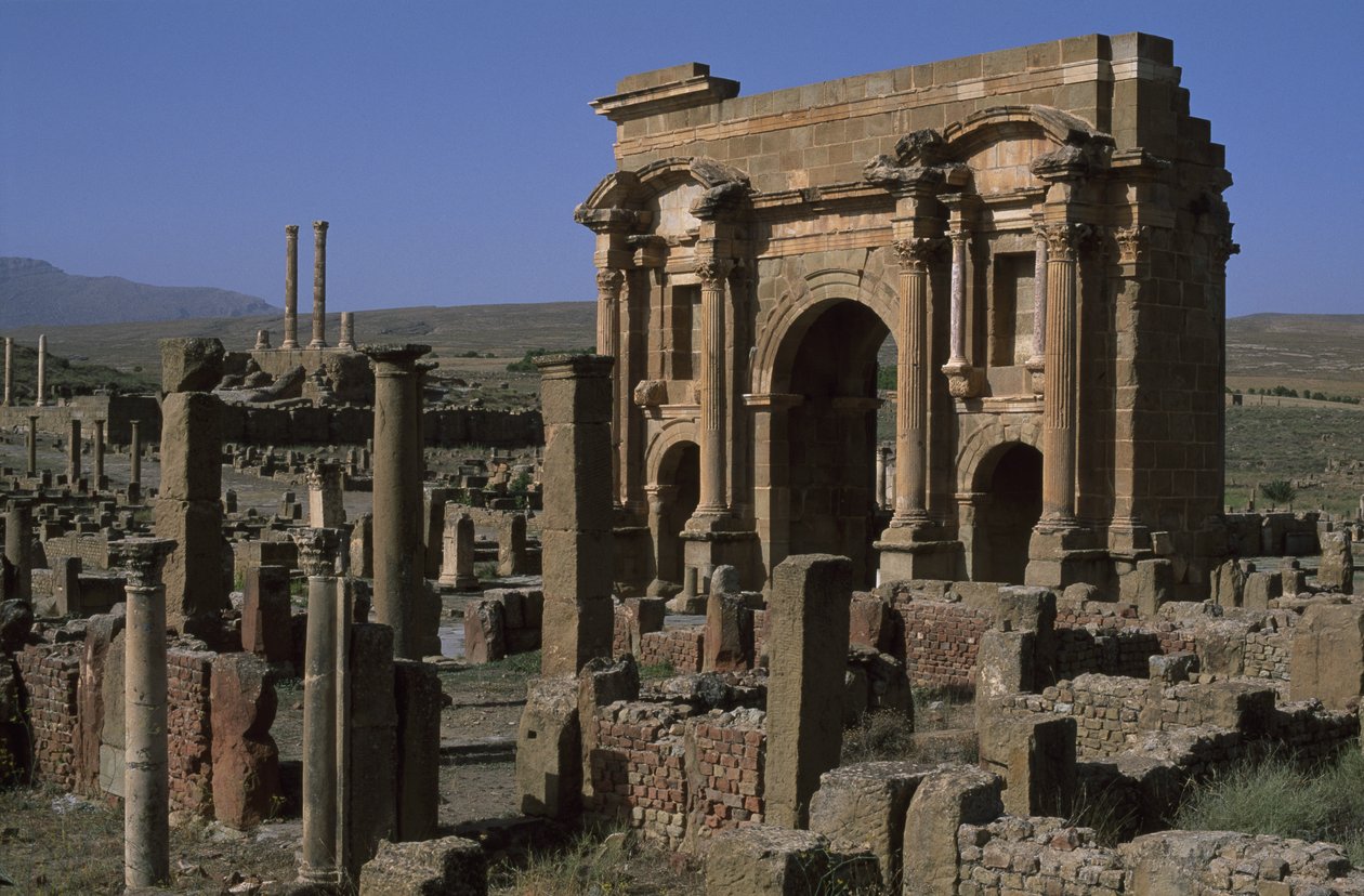 Trajans bue og Capitoline-tempelet (52–117 e.Kr.), ca. 100 e.Kr., høykeisertid (27 f.Kr.–395 e.Kr.) av Roman Imperial Period