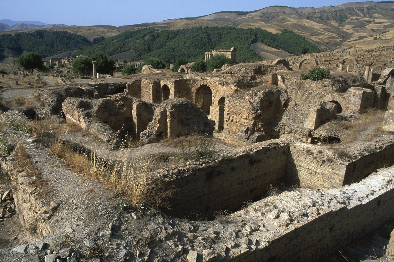 Generell utsikt over badene, den høye keisertiden (27 f.Kr.-395 e.Kr.) av Roman Imperial Period