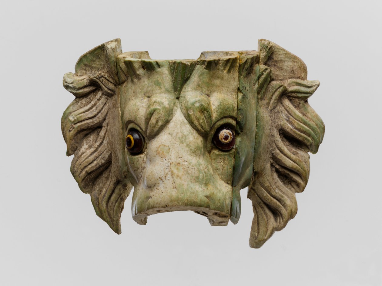 Løvehode med glassøyne av Roman Imperial Period