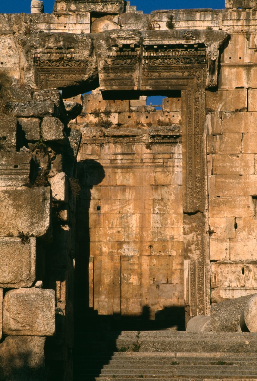 Bacchus tempel, detalj, høye keisertiden (27 f.Kr.-395 e.Kr.) av Roman Imperial Period